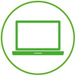 Computer icon green